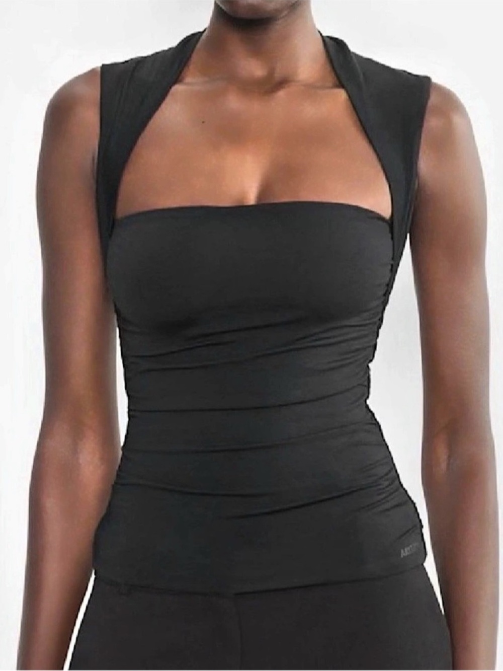 ARITZIA Babaton Contour Ruched Tank Top in Black | Size S